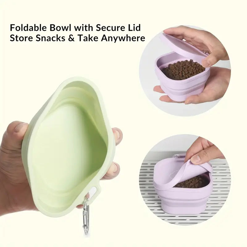 🔥New store limited-time discount offer💥! 400 ml outdoor leak-proof folding pet bowl