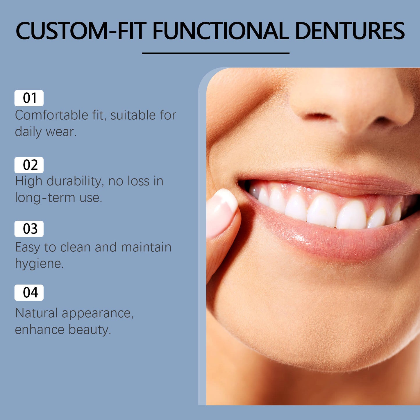 🔥🔥50% off on amazing smile products! Customizable functional dentures🦷