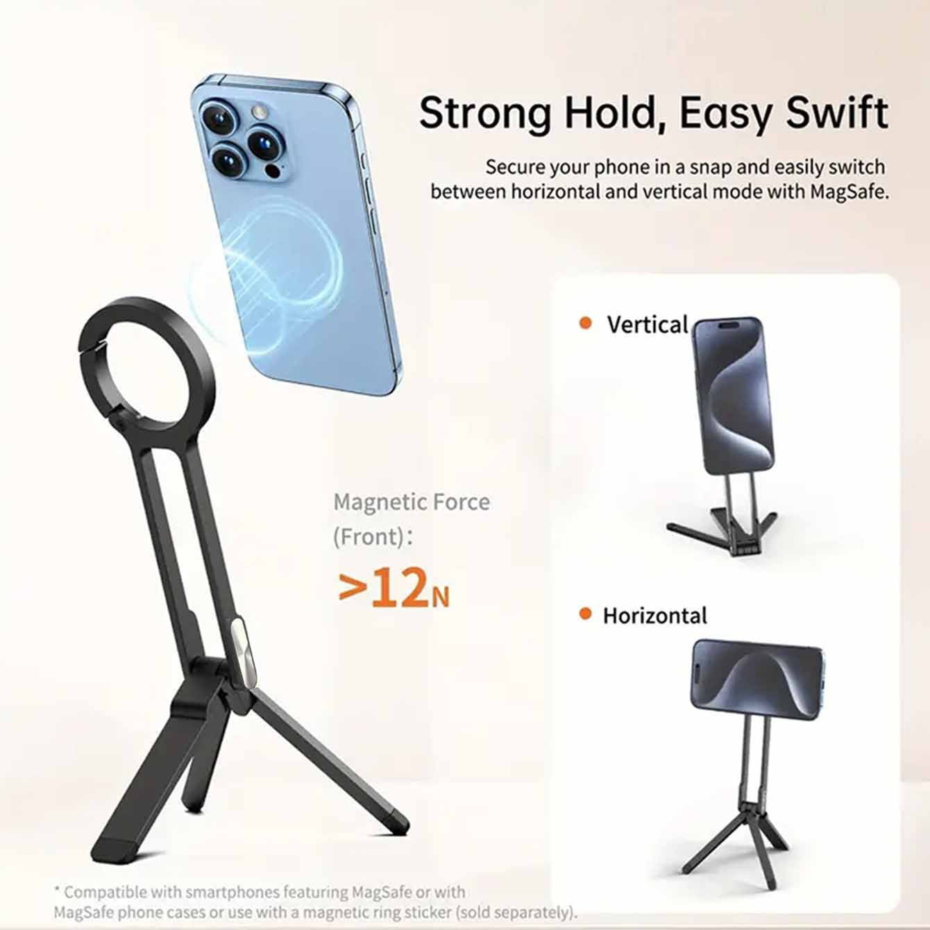 🔥 Limited-Time 50% Off!!!🔥🔥Fold = Keychain, Expand = Professional Stand📸