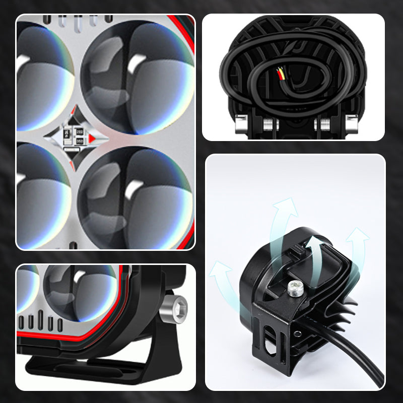 🔥🔥High Brightness Motorcycle Spotlight with Adjustable Bracket🔥