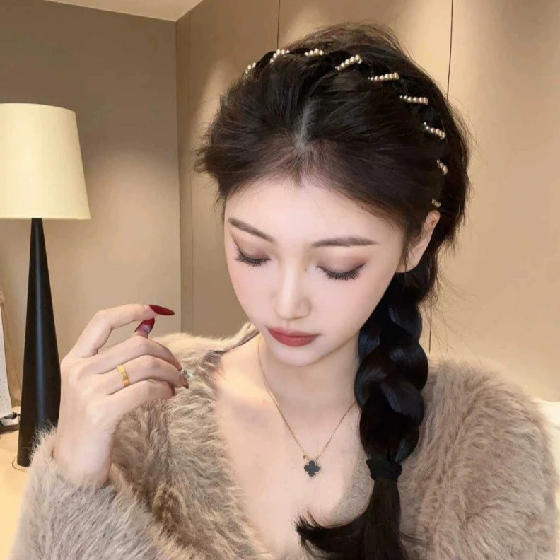 Vintage High Cranium Artificial Pearl Hairband