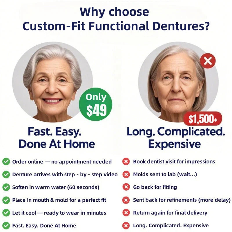 🔥🔥50% off on amazing smile products! Customizable functional dentures🦷