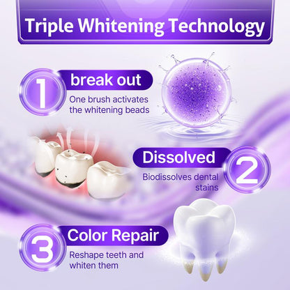 🔥🔥50% off! Purple Light Toothpaste whitens skin tone in 3 days ⚡