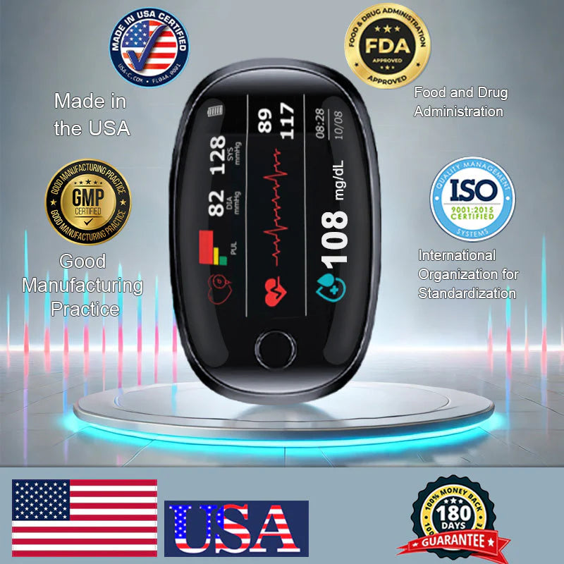 🔥Final 3 Hours：50% OFF🏆Non-Invasive Blood Glucose Meter[99.9% Accuracy]✅TGA Approved