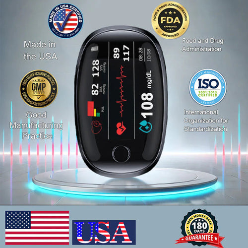 🔥Final 3 Hours：50% OFF🏆Non-Invasive Blood Glucose Meter[99.9% Accuracy]✅TGA Approved