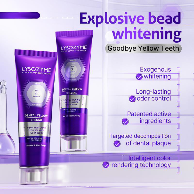 🔥🔥50% off! Purple Light Toothpaste whitens skin tone in 3 days ⚡