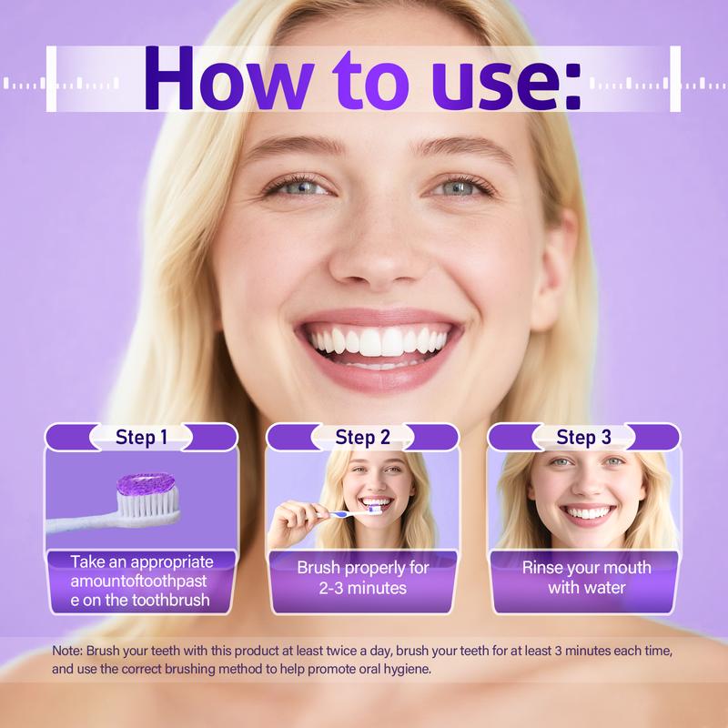 🔥🔥50% off! Purple Light Toothpaste whitens skin tone in 3 days ⚡