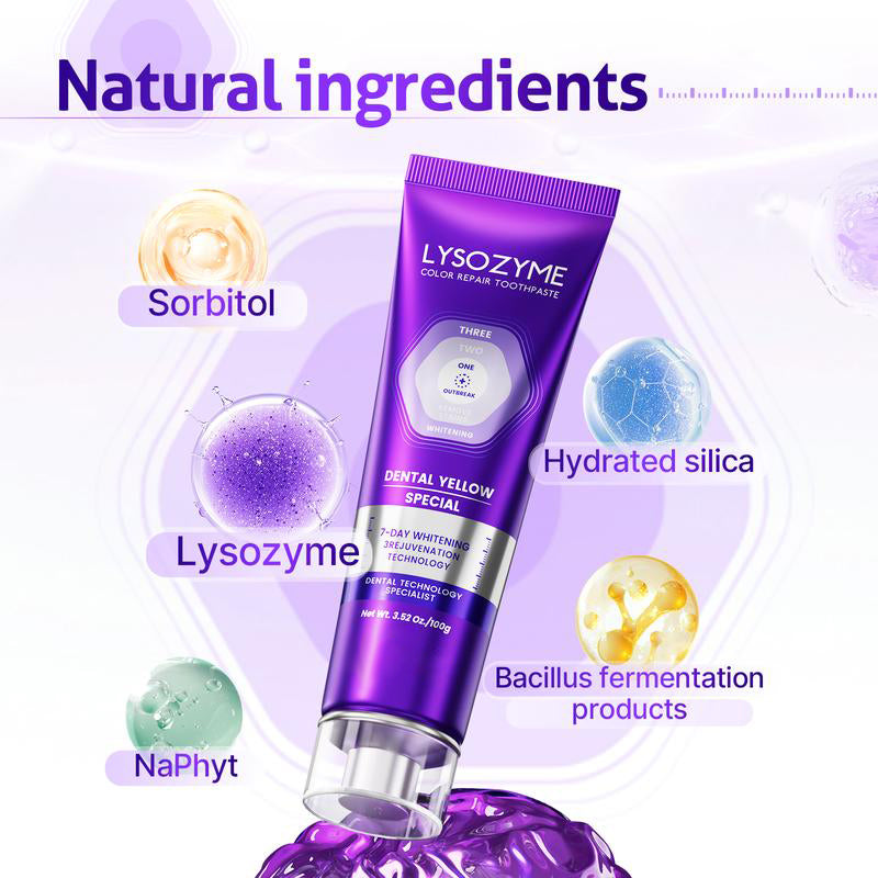 🔥🔥50% off! Purple Light Toothpaste whitens skin tone in 3 days ⚡