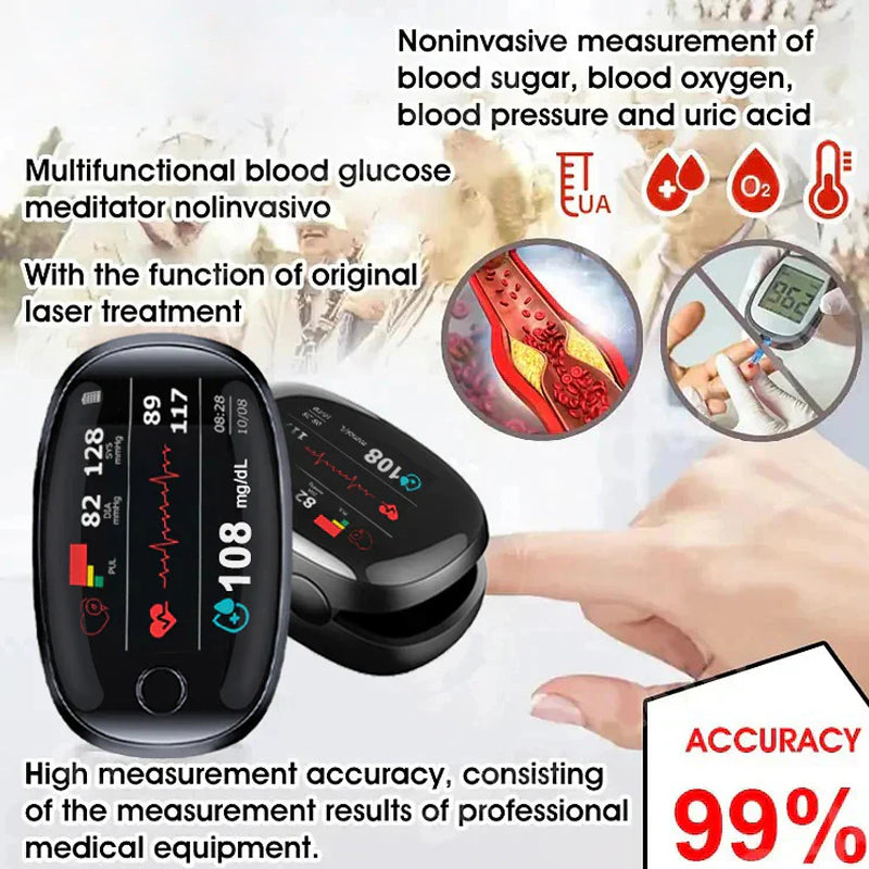 🔥Final 3 Hours：50% OFF🏆Non-Invasive Blood Glucose Meter[99.9% Accuracy]✅TGA Approved