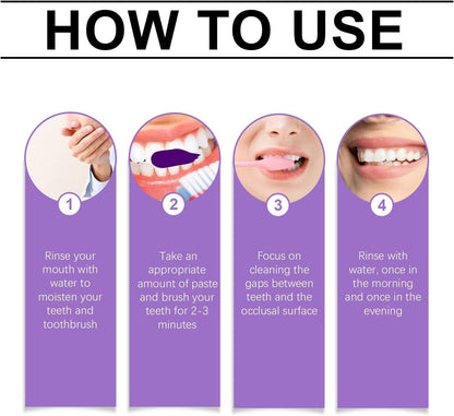 🔥🔥50% off! Purple Light Toothpaste whitens skin tone in 3 days ⚡
