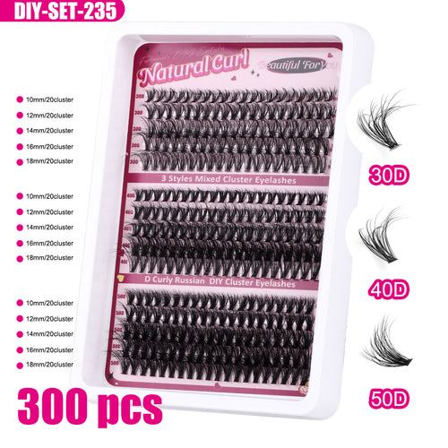 🔥Hot-selling DIY💝270pcs large capacity mixed false eyelashes