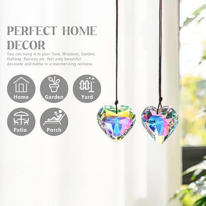 💝Is your decor lacking soul? 🔥Light up your heart-shaped prism pendant at half price! 🔥