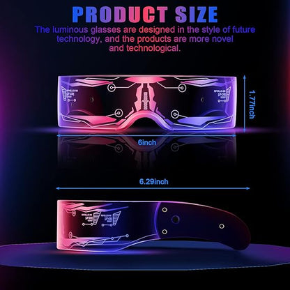 🔥2025 Hot Sale!! 🔥Celebrity-Style Punk Light-Up Glasses🌟