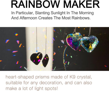 💝Is your decor lacking soul? 🔥Light up your heart-shaped prism pendant at half price! 🔥