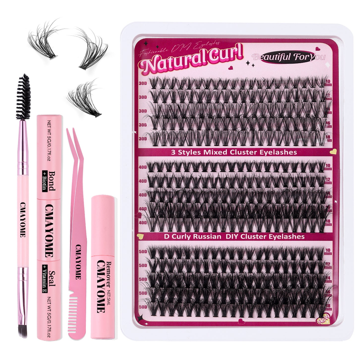 🔥Hot-selling DIY💝270pcs large capacity mixed false eyelashes