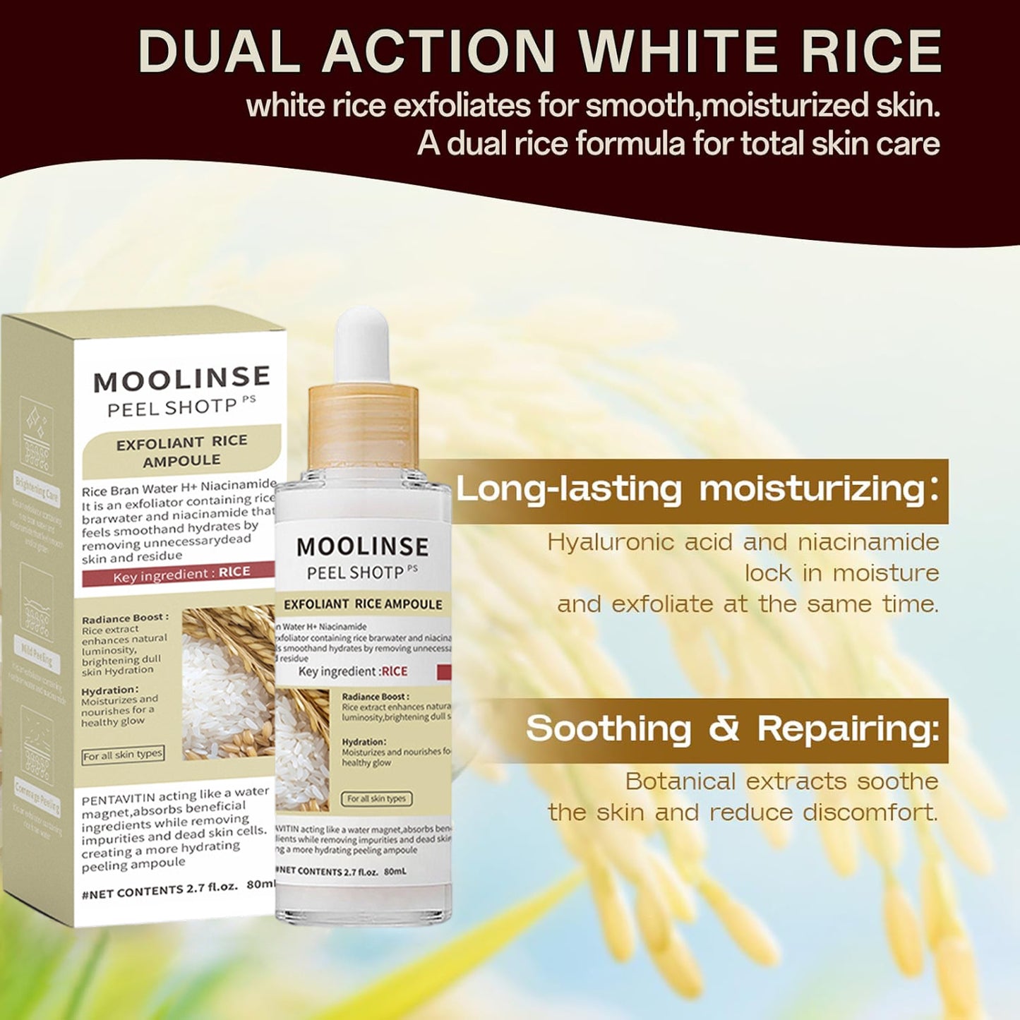 🔥🔥50% off "rice" light bottle ⚡ 0 painless scrubbing! Rub your skin into a beautiful skin in 30 seconds💧
