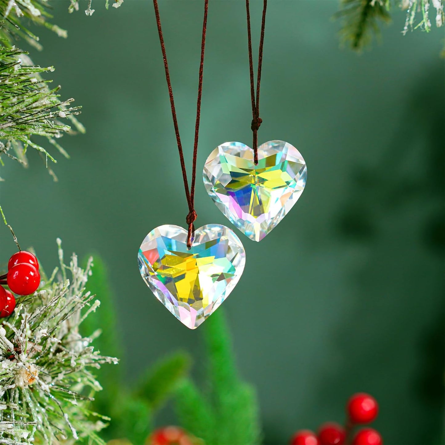 💝Is your decor lacking soul? 🔥Light up your heart-shaped prism pendant at half price! 🔥