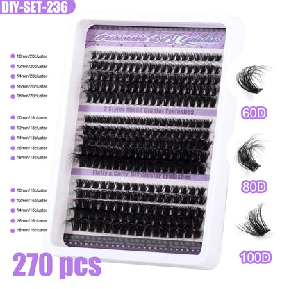 🔥Hot-selling DIY💝270pcs large capacity mixed false eyelashes