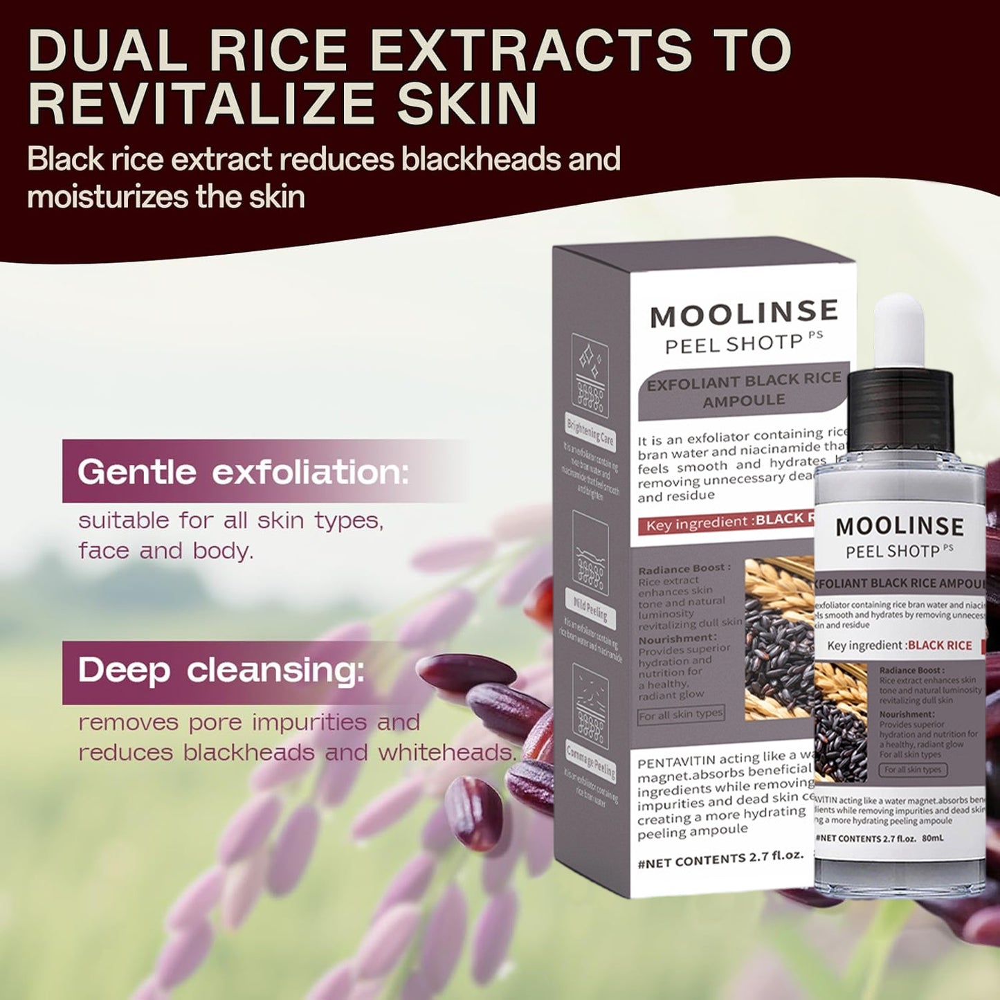 🔥🔥50% off "rice" light bottle ⚡ 0 painless scrubbing! Rub your skin into a beautiful skin in 30 seconds💧