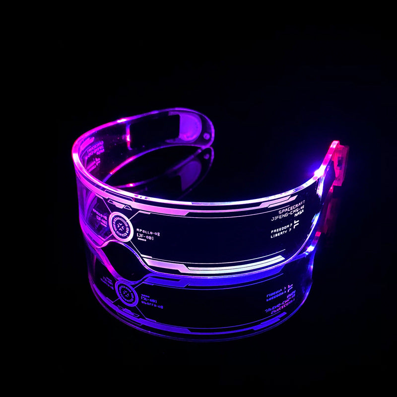 🔥2025 Hot Sale!! 🔥Celebrity-Style Punk Light-Up Glasses🌟