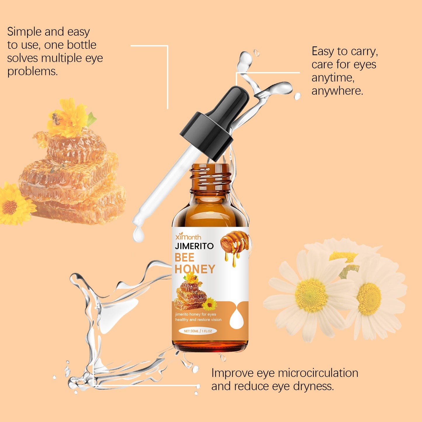 🔥50% off for the first 100 bottles! 🔥30ml Honey Eyes, 0 irritation📸