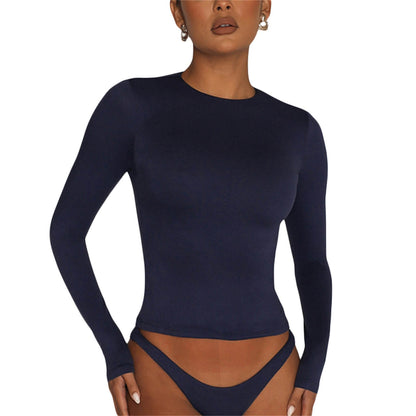 Women¡¯s Basic Slim Open Navel T-shirt