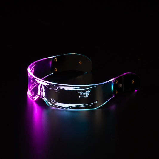 🔥2025 Hot Sale!! 🔥Celebrity-Style Punk Light-Up Glasses🌟