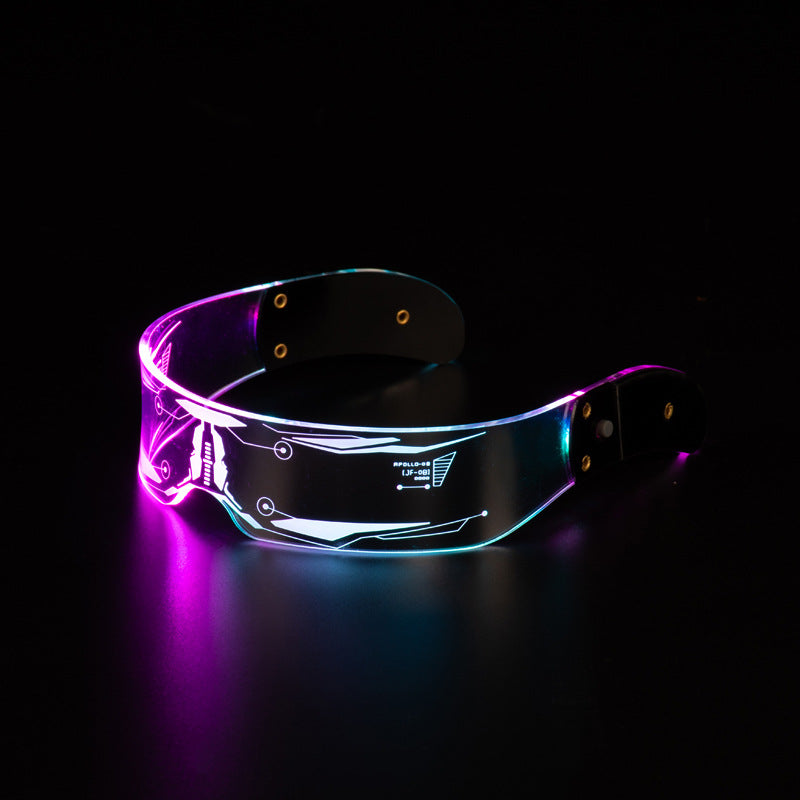 🔥2025 Hot Sale!! 🔥Celebrity-Style Punk Light-Up Glasses🌟