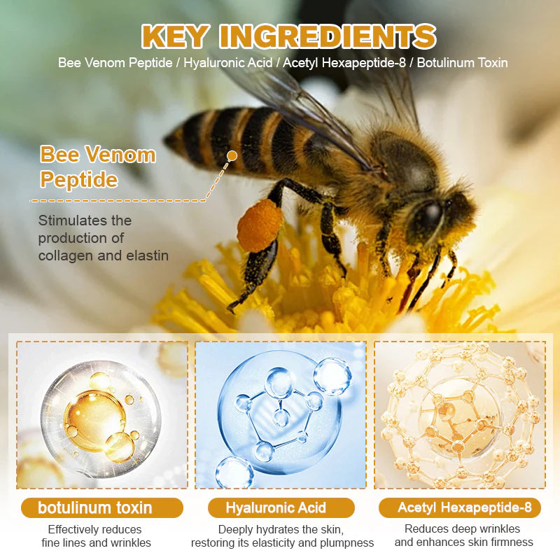 ⏰Last day 50% off🔥🔥 Bee Venom Anti-Wrinkle Cream🐝 Brightens skin and reduces wrinkles💡