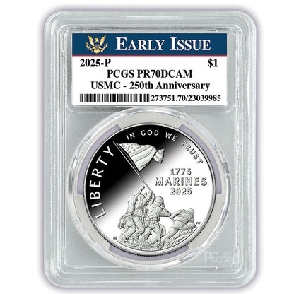 U.S. Marine Corps 250th Anniversary Proof  Coin-Brilliant Uncirculated